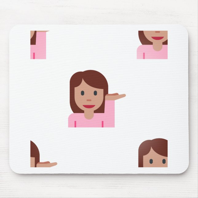 Alfombrilla De Ratón emoji femenina (Frente)