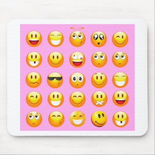 Alfombrilla De Ratón emoji rosa pastel