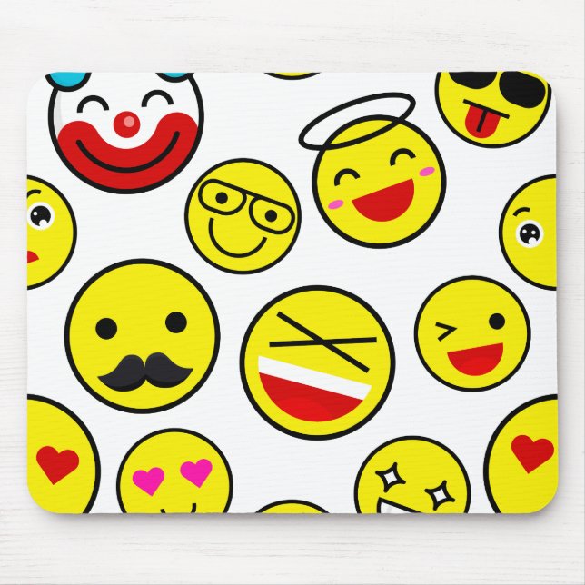 Alfombrilla De Ratón emojis de payasos divertidos (Frente)