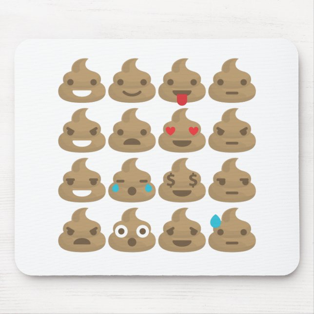 Alfombrilla De Ratón emojis de poop (Frente)