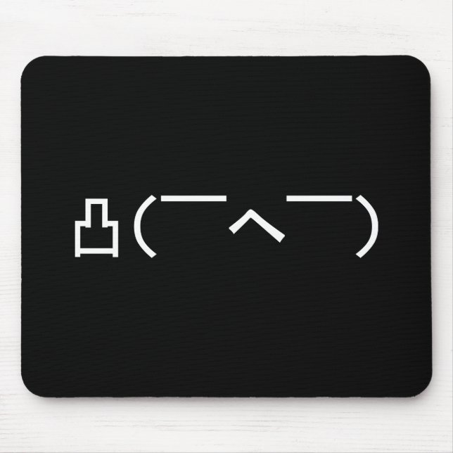 Alfombrilla De Ratón Emoticon japonés Kaomoji enojado de dedo medio (Frente)