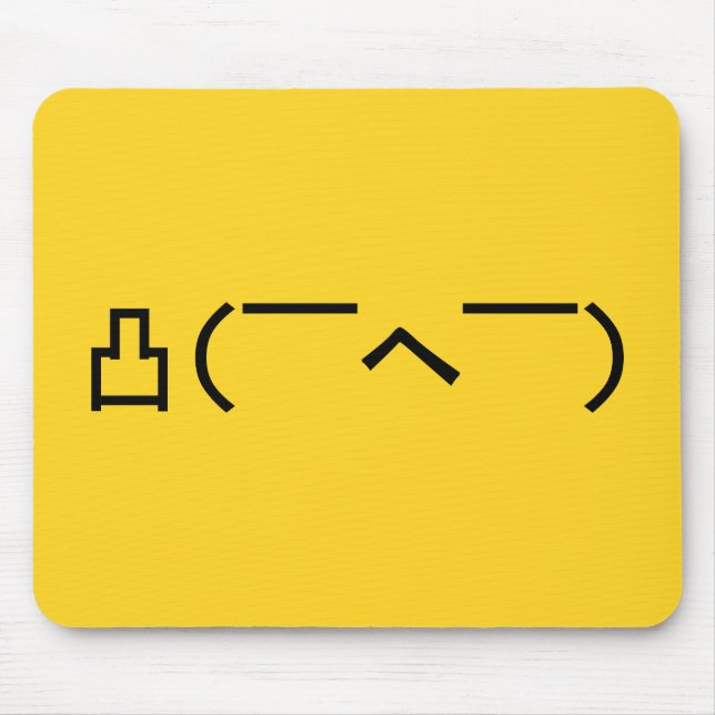 Alfombrilla De Ratón Emoticon japonés Kaomoji enojado del dedo medio de (Frente)
