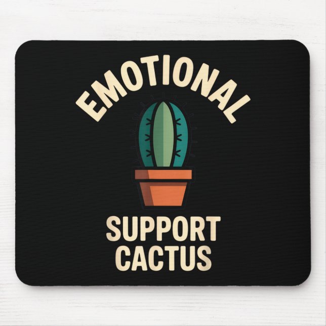 Alfombrilla De Ratón Emotional Suprt Cactus Funny Succulent Humor Outfi (Frente)