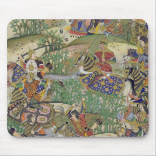 Alfombrilla De Ratón Emperador Akbar (r.1556-1605) en la batalla de