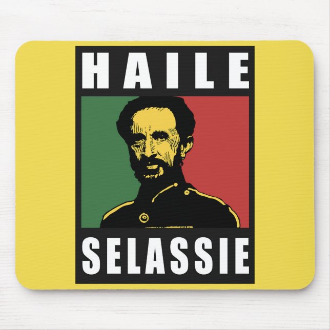 Alfombrilla De Ratón Emperador Haile Selassie - Reggae - Rasta Mousepad (Frente)