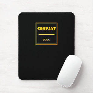Alfombrilla De Ratón Empresa personalizada negra moderna personalizada