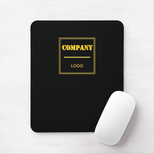 Alfombrilla De Ratón Empresa personalizada negra moderna personalizada  (Con ratón)