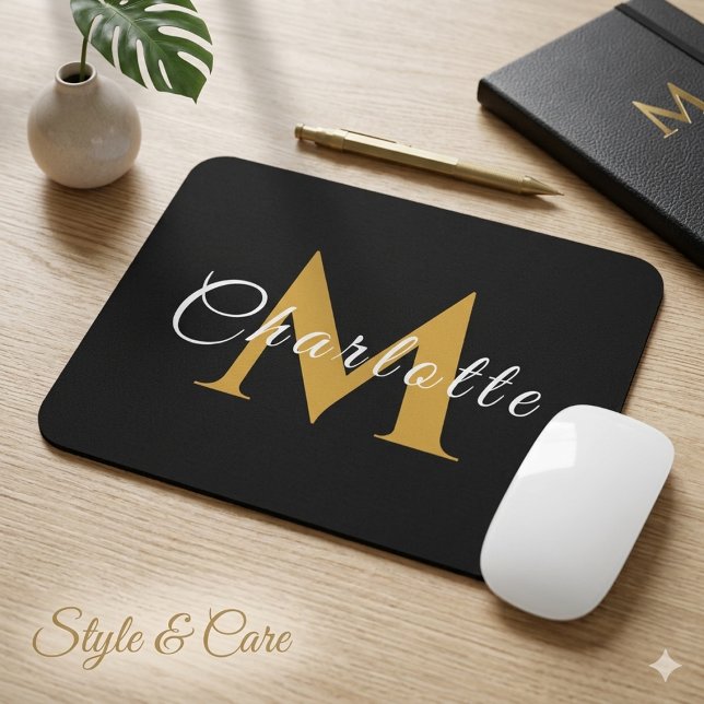 Alfombrilla de ratón empresarial con marca persona (Business Mouse Pad with Custom Branding)