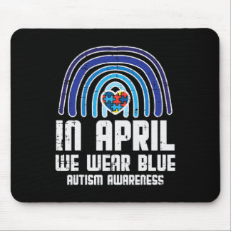 Alfombrilla De Ratón En Abril Usamos Awarene De Autismo En El Corazón D