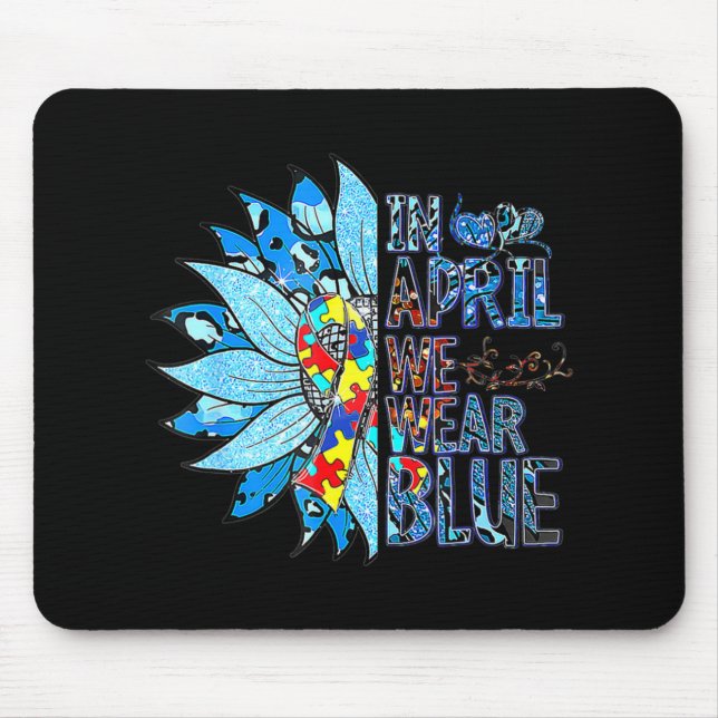 Alfombrilla De Ratón En Abril Usamos Edu Especial De Concienciación Sob (Frente)