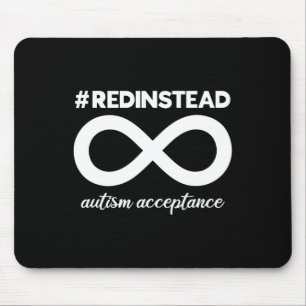 Alfombrilla De Ratón En Cambio, Usa Rojo - Aceptación Del Autismo - Aut
