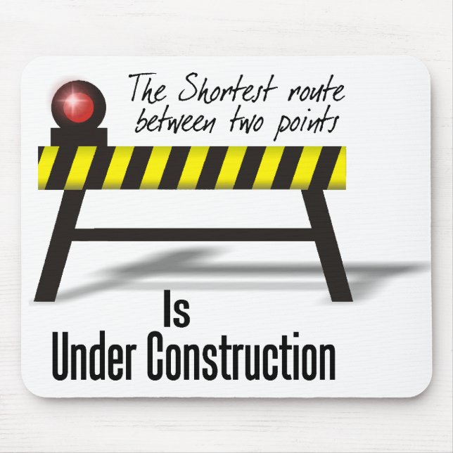 Alfombrilla De Ratón En construcción, mousepad (Frente)