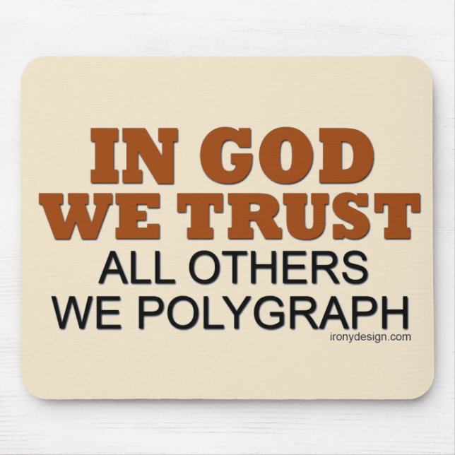 Alfombrilla De Ratón En dios confiamos en humor (Frente)