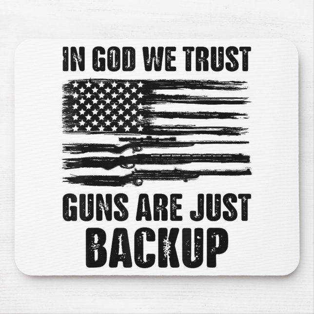 Alfombrilla De Ratón En Dios confiamos en que las armas estén de vuelta (Frente)