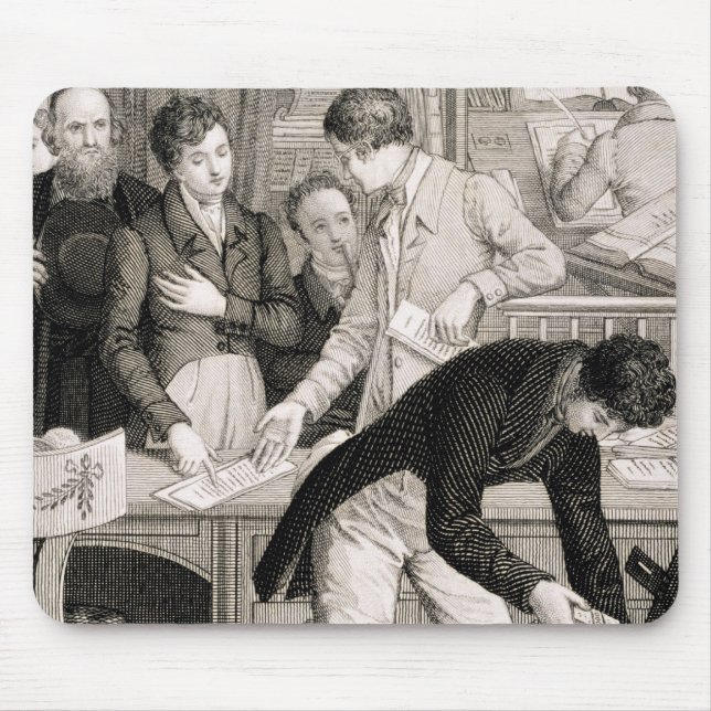 Alfombrilla De Ratón En el banco, c.1800 (grabado) (Frente)