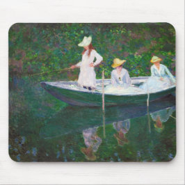 Alfombrilla De Ratón En el barco noruego en Giverny Claude Monet
