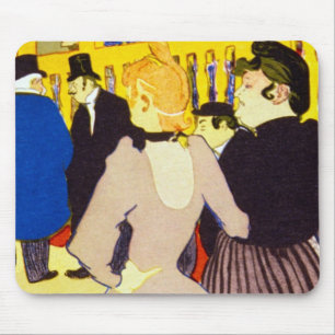 Alfombrilla De Ratón En el club nocturno de Toulouse Lautrec, Arte Anti
