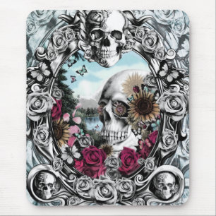 Alfombrilla De Ratón En el cráneo del paisaje del espejo