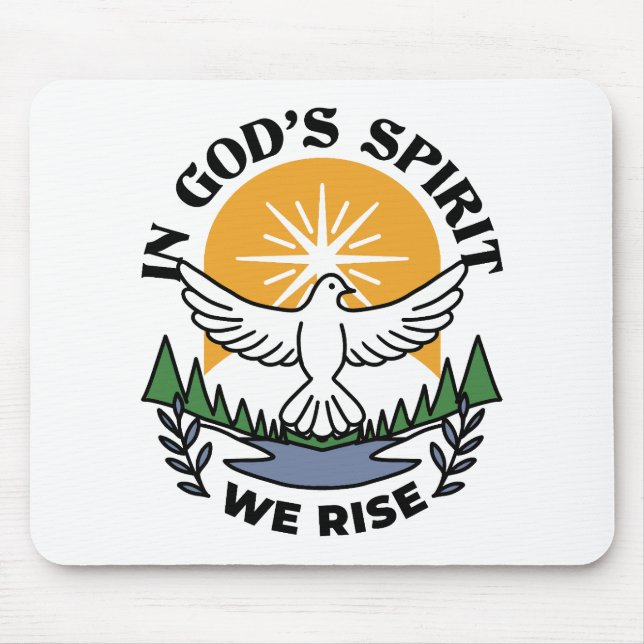 Alfombrilla De Ratón En el espíritu de Dios que levantamos - Fe y liber (Frente)