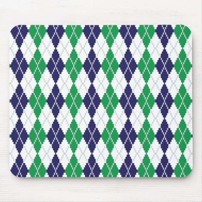 Alfombrilla De Ratón En el Green Argyle Mousepad (Frente)