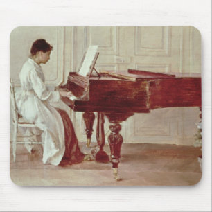 Alfombrilla De Ratón En el piano, 1887 (aceite en lona)