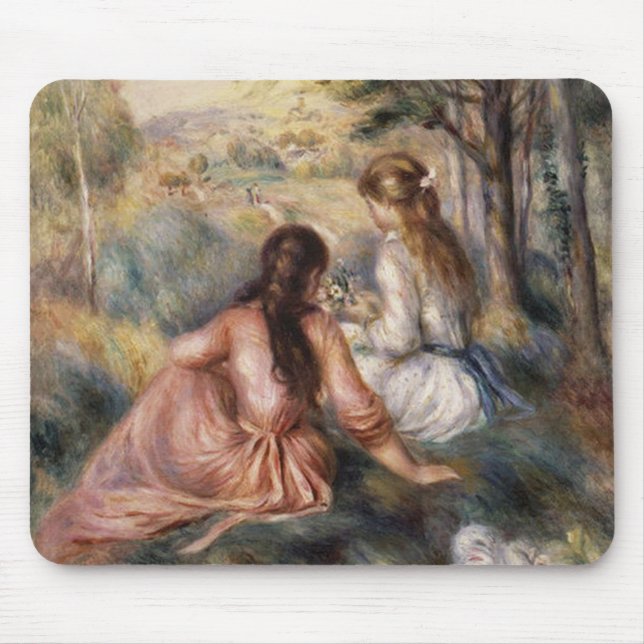 Alfombrilla De Ratón En el prado de Pierre-Auguste Renoir (Frente)