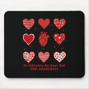 Alfombrilla De Ratón En Febrero Usamos Red Chd Awareness Heart Diseas