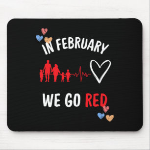 Alfombrilla De Ratón En Febrero Vamos Mes De La Salud De La Tierra Roja
