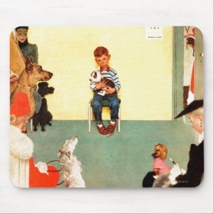 Alfombrilla De Ratón En los Vets de Norman Rockwell