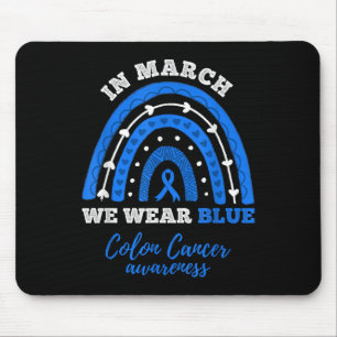 Alfombrilla De Ratón En Marzo Usamos El Cáncer De Colón Azul Colorrecta
