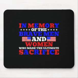 Alfombrilla De Ratón En Memoria Del Valiente Hombre Y Campeón; Memorial