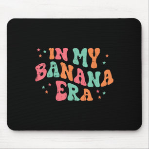 Alfombrilla De Ratón En mi era bananera Meme de la fruta retro Groovy p