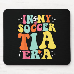 Alfombrilla De Ratón En Mi Era Tía de Fútbol Retro Día de Juego Groovy