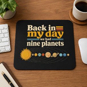 Alfombrilla De Ratón En mis tiempos nueve planetas incluyendo Plutón di