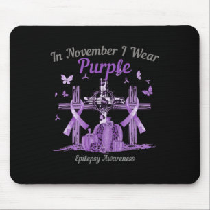 Alfombrilla De Ratón En Noviembre Llevo Epilepsia A De Calabaza Cruzada