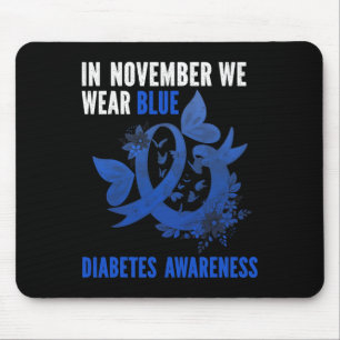 Alfombrilla De Ratón En Noviembre Usamos Diabetes Azules Conciencia Azu