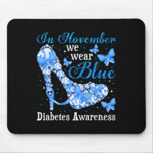 Alfombrilla De Ratón En Noviembre Usamos Mariposas Azules Para La Diabe