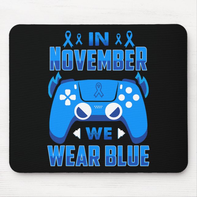 Alfombrilla De Ratón En Noviembre, Usamos Un Ga De Concienciación Sobre (Frente)