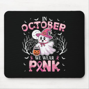 Alfombrilla De Ratón En Octubre Usamos Cáncer De Mama De Bruja Rosa
