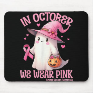Alfombrilla De Ratón En Octubre, Usamos Cáncer De Mama Ghost De Camisa 