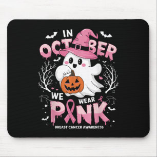 Alfombrilla De Ratón En Octubre, Usamos Cáncer De Mama Ghost De Camisa 