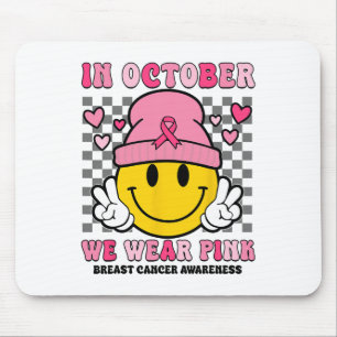 Alfombrilla De Ratón En Octubre Usamos Cinta Rosa Fantasma Halloween Br