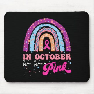 Alfombrilla De Ratón En Octubre Usamos El Cáncer De Mama Arcoiris Rosad