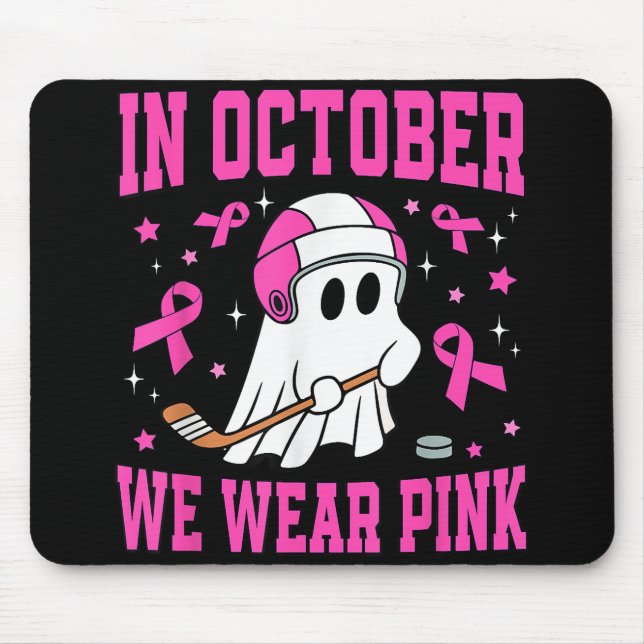 Alfombrilla De Ratón En Octubre Usamos Hockey De Juego Rosa (Frente)
