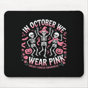 Alfombrilla De Ratón En Octubre, Usamos Un Bechón Rosado De Halloween