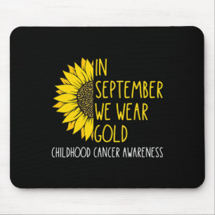 Alfombrilla De Ratón En Septiembre Usa Oro Conciencia sobre el Cáncer I