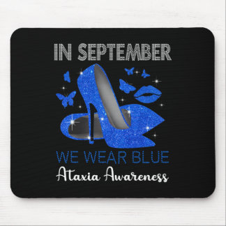 Alfombrilla De Ratón En septiembre usa tacones altos azules Conciencia 