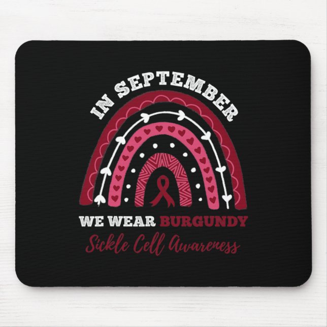 Alfombrilla De Ratón En Septiembre Usamos Avientos De Células De Enferm (Frente)