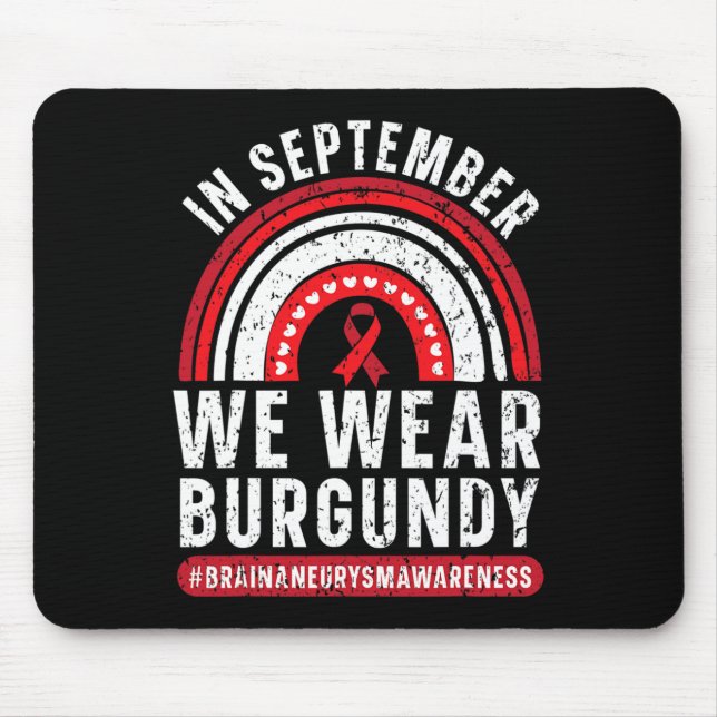 Alfombrilla De Ratón En Septiembre Usamos Conciencia Sobre El Aneuralis (Frente)