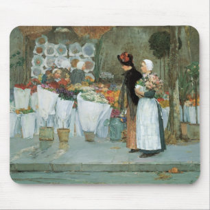 Alfombrilla De Ratón En The Florist, por Childe Hassam, Bella Artes de